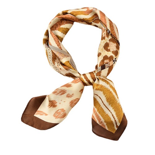 New high-end silk scarf 70cm small square scarf for women, versatile spring and autumn style, fashionable summer style, thin shirt