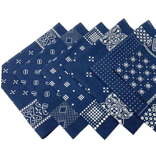 Factory direct 55cm cotton paisley square outdoor sports hip-hop hiphop trend cotton scarf spot