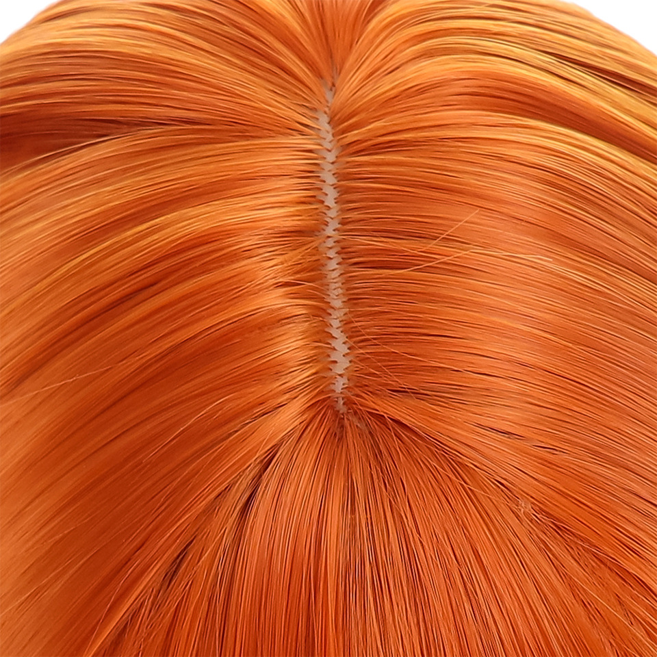 Synthetische Perücke für Damen, langes glattes Haar, Kunstfaser, Hochtemperatur-Seide, flauschig und modisch, voll_voghion.com