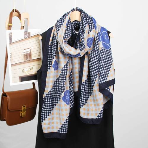 Light luxury new color-blocking fashionable linen scarf with cloak long scarf for women's thin warm scarf