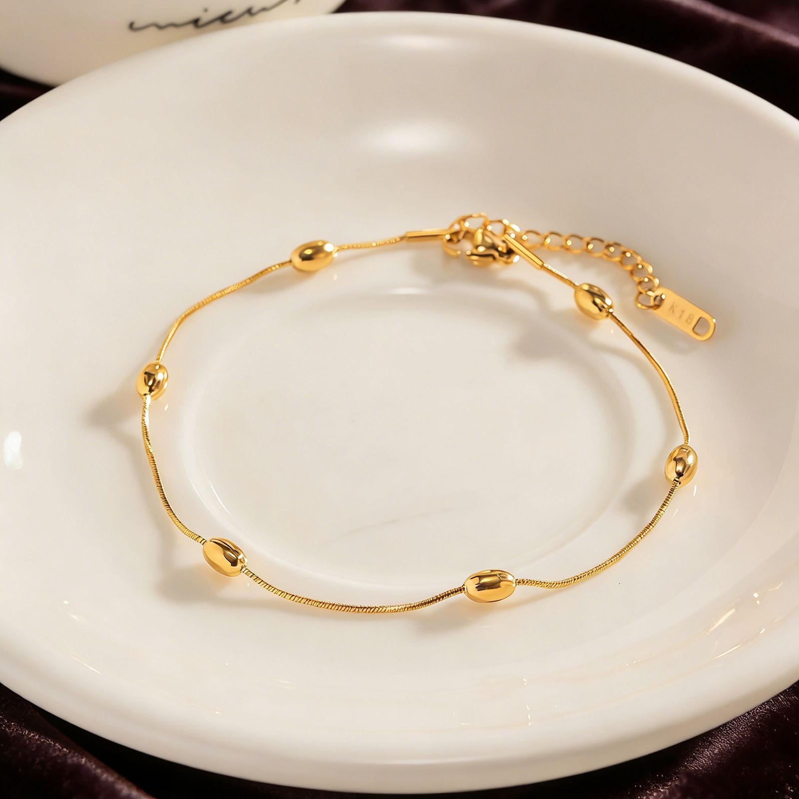 Transfronterizo de tobillas de titanio de acero explosivo no se desvanece esferas femeninas sencillas de alta calidad de moda versátil acero inoxidable oro lujoso image 4