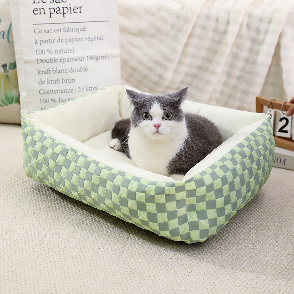 Peluche de invierno para mascotas Peluche para gatos Peluche para perros cuadrado Estera para mascotas Cama para gatos Cama para perros Productos para mascotas