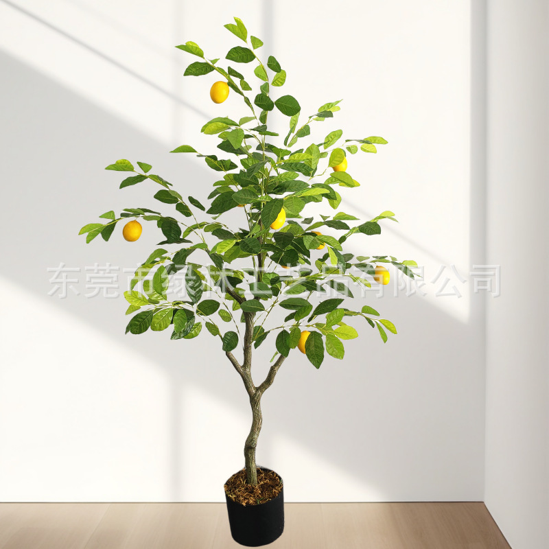 Simulación Lemon Tree potted Home Living Room decoración de interiores simulación planta verde fábrica al por mayor