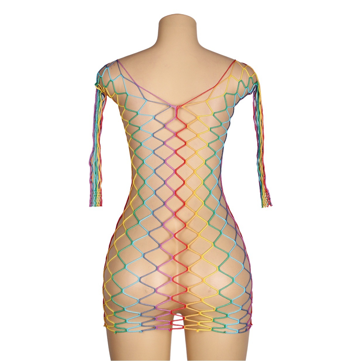 Transfronterizo europeo y americano más tamaño alto elástico de siete colores de malla transparente hueco cadera-envuelto sexy de una pieza calcetines de rejilla Comercio exterior Exportación