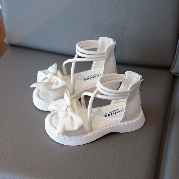 Children's fashionable sandals with bow