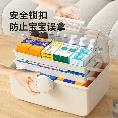 Medicine box, epidemic prevention medicine storage box, home-sized small medicine box, large-capacity multi-layer medicine medicine box, household medicine box
