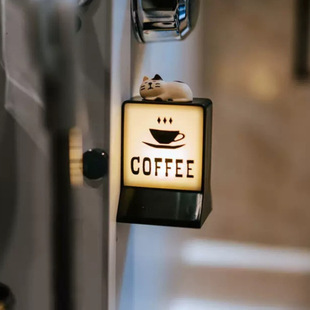 American Coffee Shop Coffee Refrigerator Magnet Coffee Light Sign Healing Night Light Decorative Ornaments