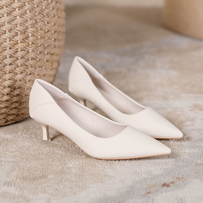 238-1 французские туфли на высоком каблуке новая весна 2025 новые остроконечные туфли на каблуке