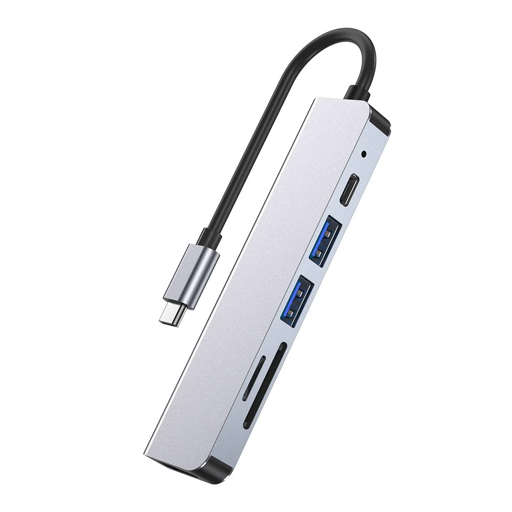 Многофункциональная док-станция 4K HD Type-C на HDMI, шести-в-одном для ноутбука, USB-хаб с зарядным хабом