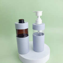 pet按压泵圆肩300ml身体乳瓶/500ml洗发水瓶/750ml沐浴露瓶