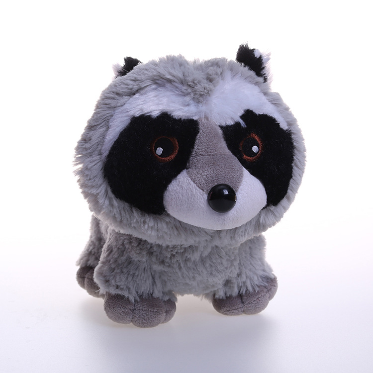 东莞工厂定做出口欧美长毛绒玩具浣熊公仔来图定制仿真小狸猫玩偶