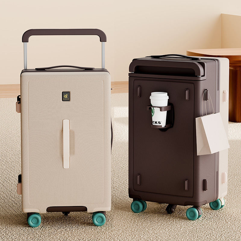 Newly Upgraded Multifunctional Suitcase 24inch Wide Trolley Case, Explosion-Proof and Durable Leather Suitcase, Extra-Large Capacity Travel Suitcase