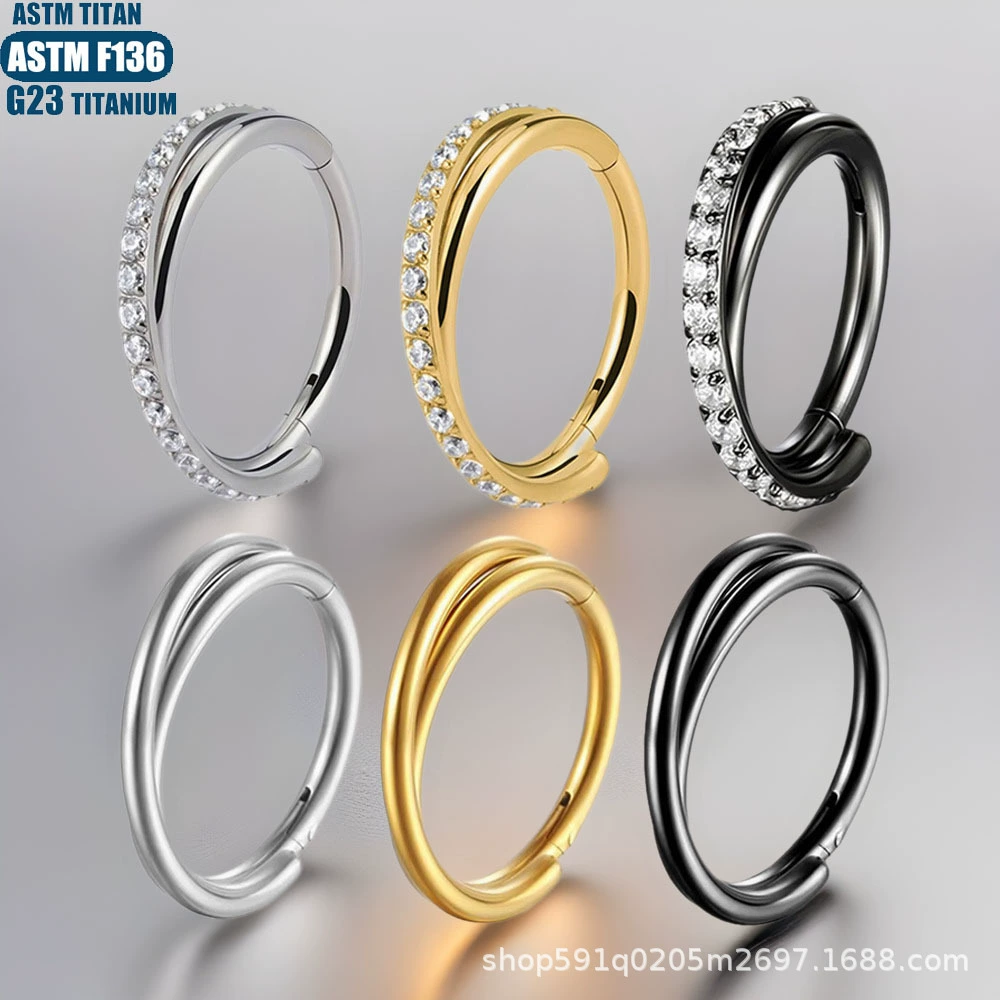 Плотное кольцо носа из titanium G23 безшовное кольцо с крестом диафрагмы tragus перфорированное кольцо для пирсинга уха костное кольцо