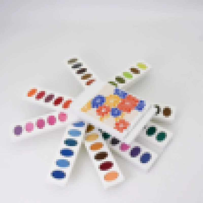 Кросс-бордерный хит продаж: набор акварельных красок, многоцветный набор акварельных красок, креативный вращающийся набор красок с кистью