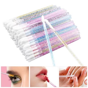Factory Wholesale Disposable Crystal Rod Lip Brush 50 pc/Pack Portable Lipstick Brush Lip Brush Makeup Small Brush