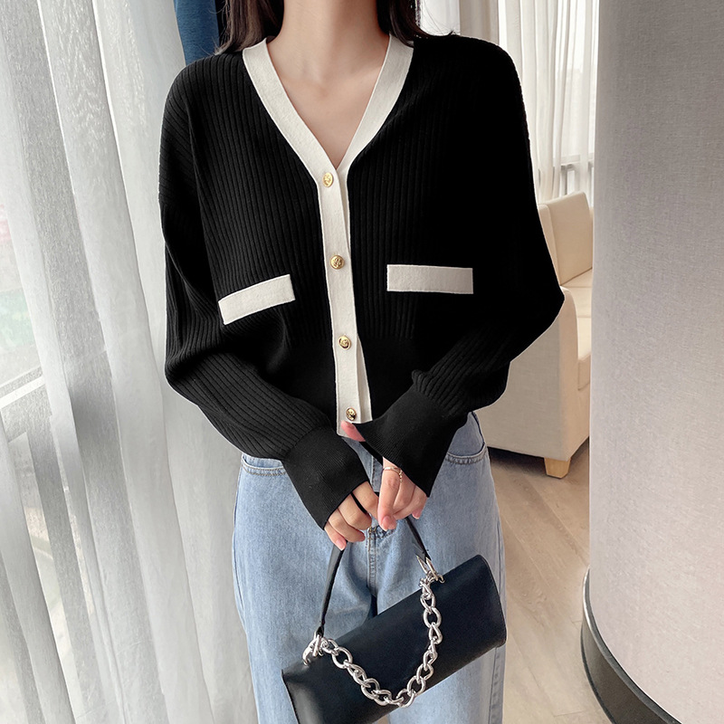 D6551 1000K ÁO LEN NỮ DONTDO ÁO LEN DÁNG DỘNG MÙA XUÂN THU ĐÔNG CỔ CHỮ V THỜI TRANG NỮ G03 SẢN PHẨM MỚI