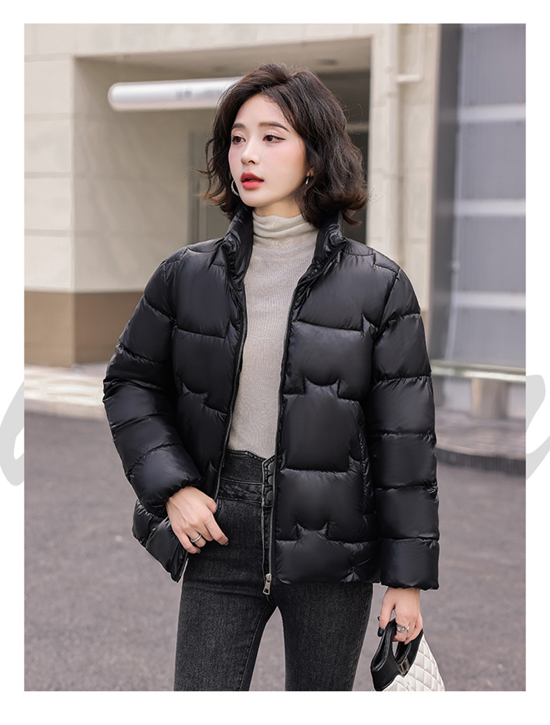 Standing Collar down Kotteng Fraen am Wanter, kuerz a kuerz, koreanesch Versioun, déck Broutjacket, 2024 nei fir Studenten_voghion.com