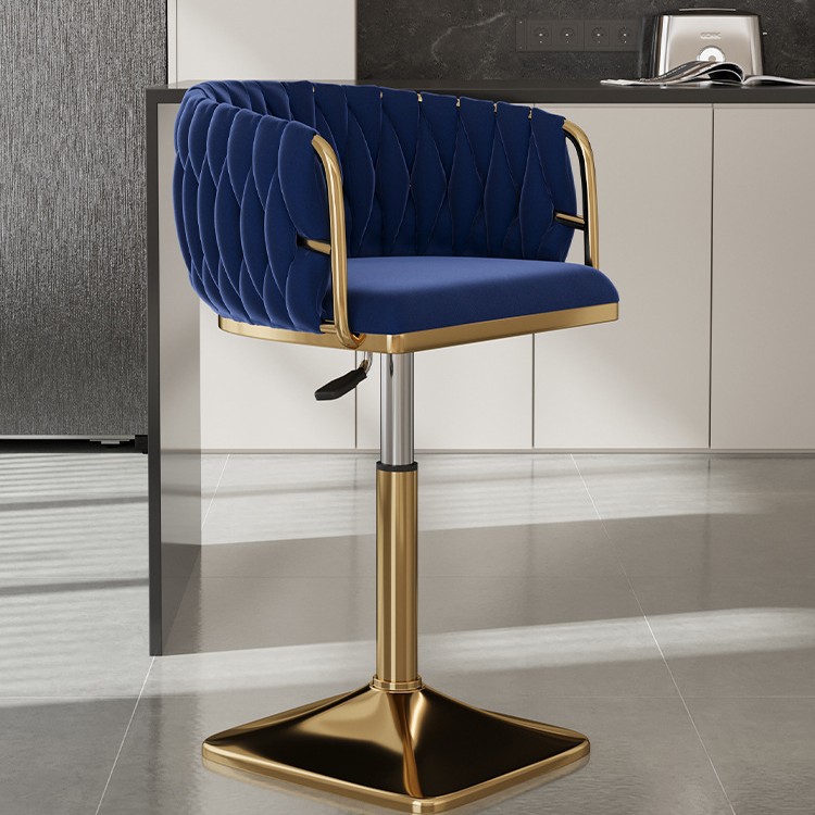 Silla de bar giratoria alta, silla de bar con envío gratuito, silla de bar de alta gama, delante, silla alta de moda, taburete de bar image 43