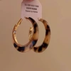 E817 acetate leopard print earrings