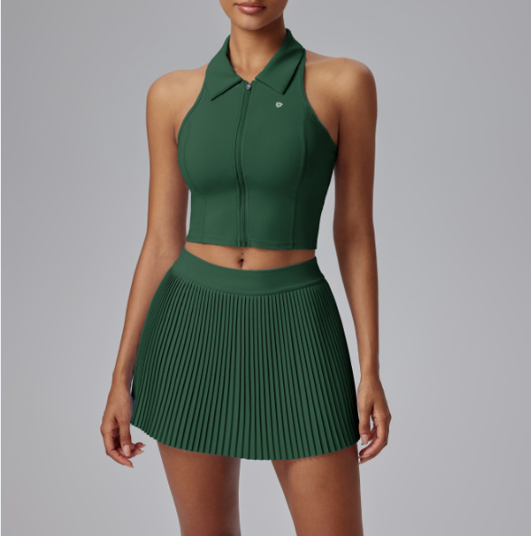 Golf transfronterizo juego de falda de tenis de bádminton anti-luz chaleco para correr al aire libre fitness dos piezas set