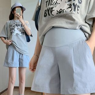 Pregnant Women's Shorts Summer Thin Outer Wear Pregnant Women's Pants Summer New Base Wide Leg Pants Pregnant Women's Summer Dress