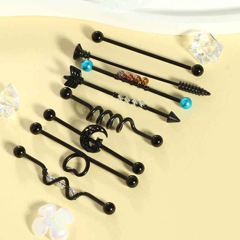Labret piercing jewelry detail image