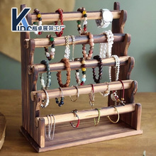 亚马逊外贸新款欧美实木手镯手串手表手链首饰展示架夜市摆摊