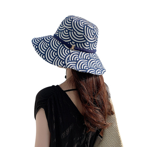 Women's Summer Cloud Fisherman Hat Sunshade Hat Korean Style Versatile Beach Vacation Wide Brim Face Covering Sun Hat