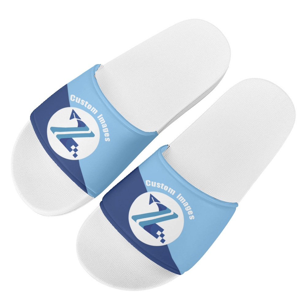 Customized Pattern Printed Beach Sandals with Independent Station, Best-Selling Men's Large Size Slippers