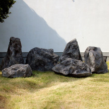 假石头摆件平台庭院花园造景石刻园林空心假山石组合摆设