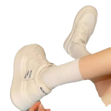Thick-Soled Versatile Height-Increasing White Sneakers For Women 2024 New Summer Hot-Selling Sports Shoes With Unique_voghion.com