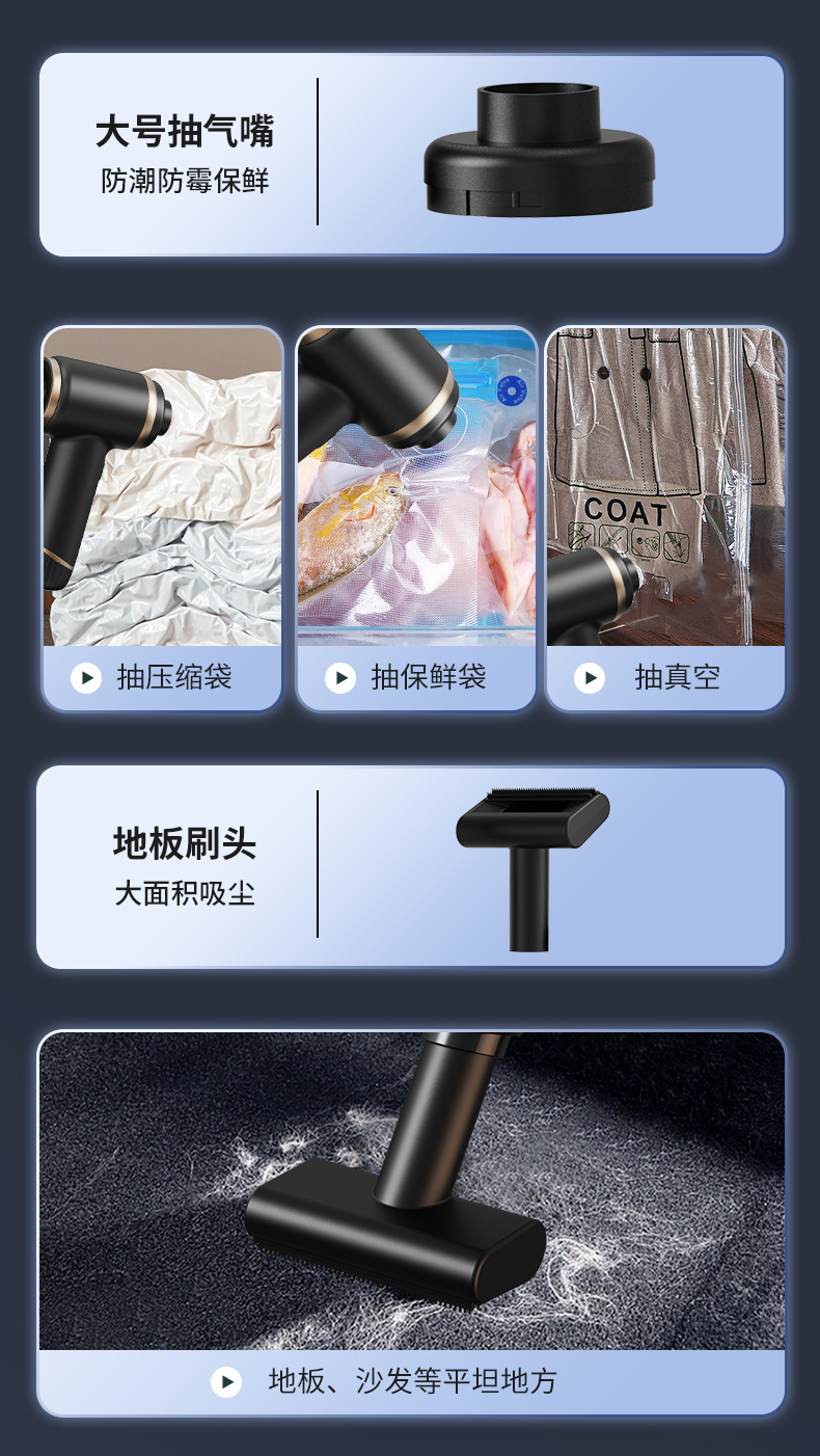 Cross-Border Car-Mounted Wireless Vacuum Cleaner, Multi-Functional Powerful Suction and Blowing Household Vacuum Cleaner, Multi-Purpose High-Power Dust Blower