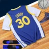 Fake two pieces (white sleeve) Warriors Blue No. 30