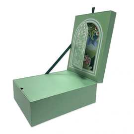 高级gift box礼品包装纸盒立体设计图片翻盖盒子大尺寸茶叶月饼盒