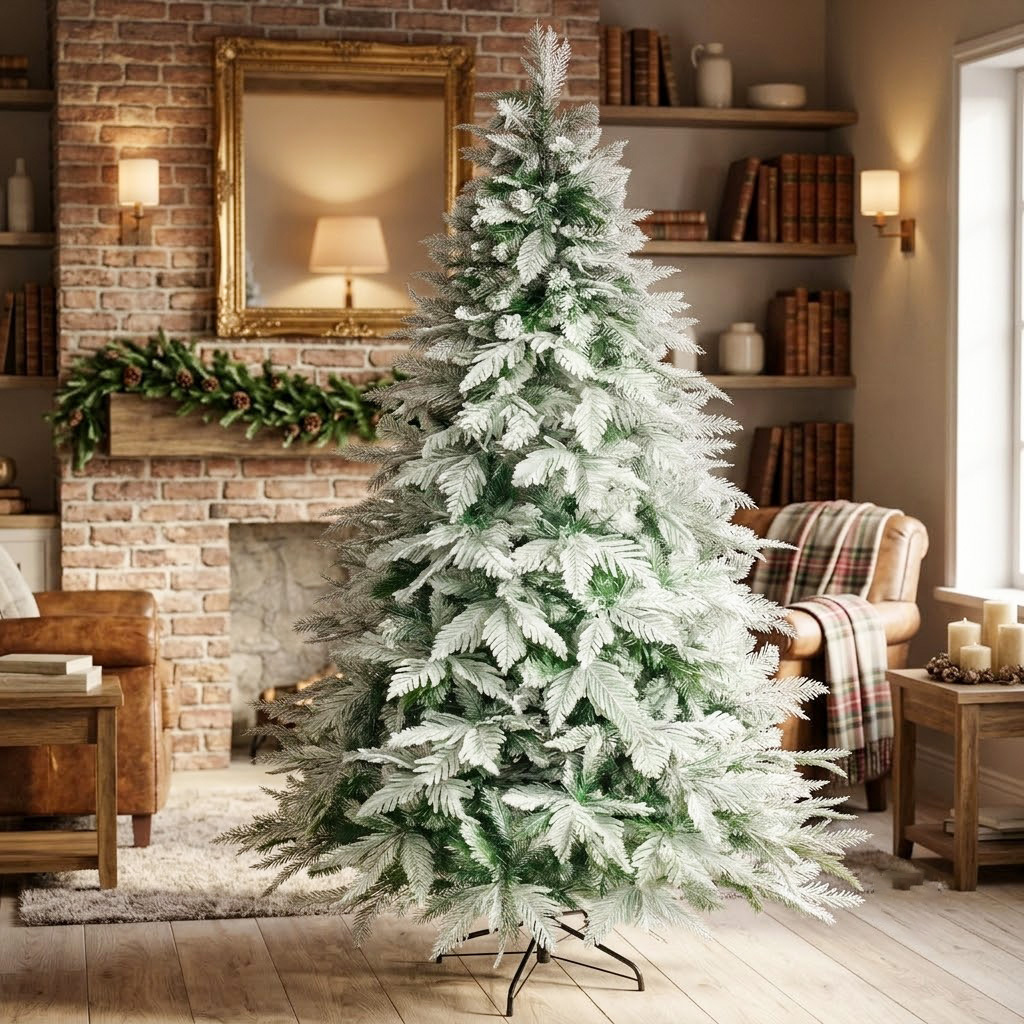 Explosión de árbol de Navidad 1.8-2.4m multi-tamaño flocado árbol de Navidad en el hogar centro comercial hermosa decoración de vacaciones