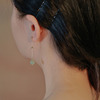 Brand universal sophisticated genuine design earrings jade, light luxury style, simple and elegant design