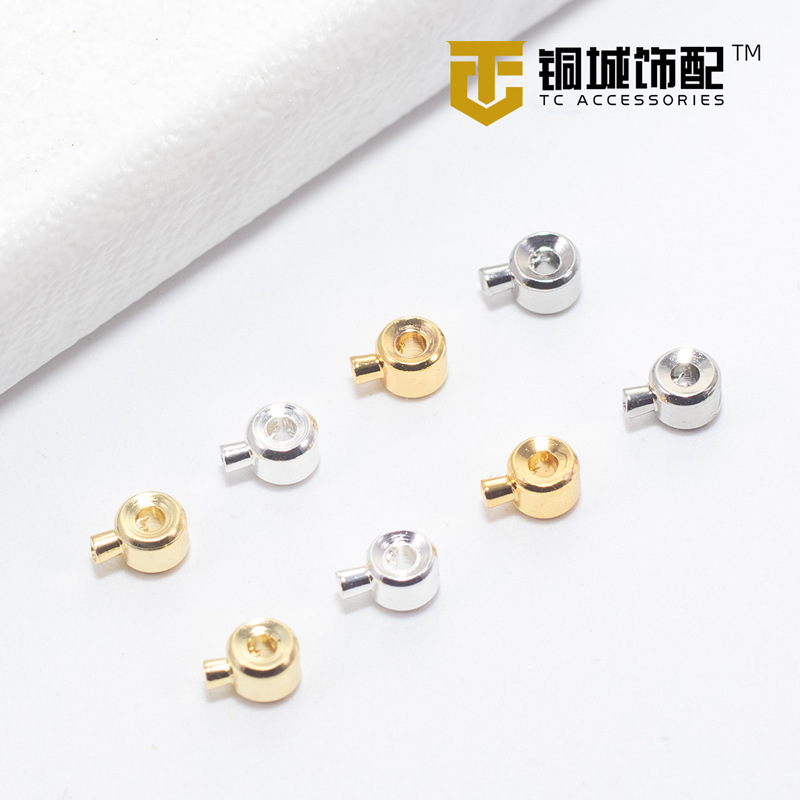 14K Gold-Filled Pressure Cooker Positioning Buckle High Color Retention Pearl Necklace Buckle DIY Handmade Material Bracelet Fixed Snap Buckle