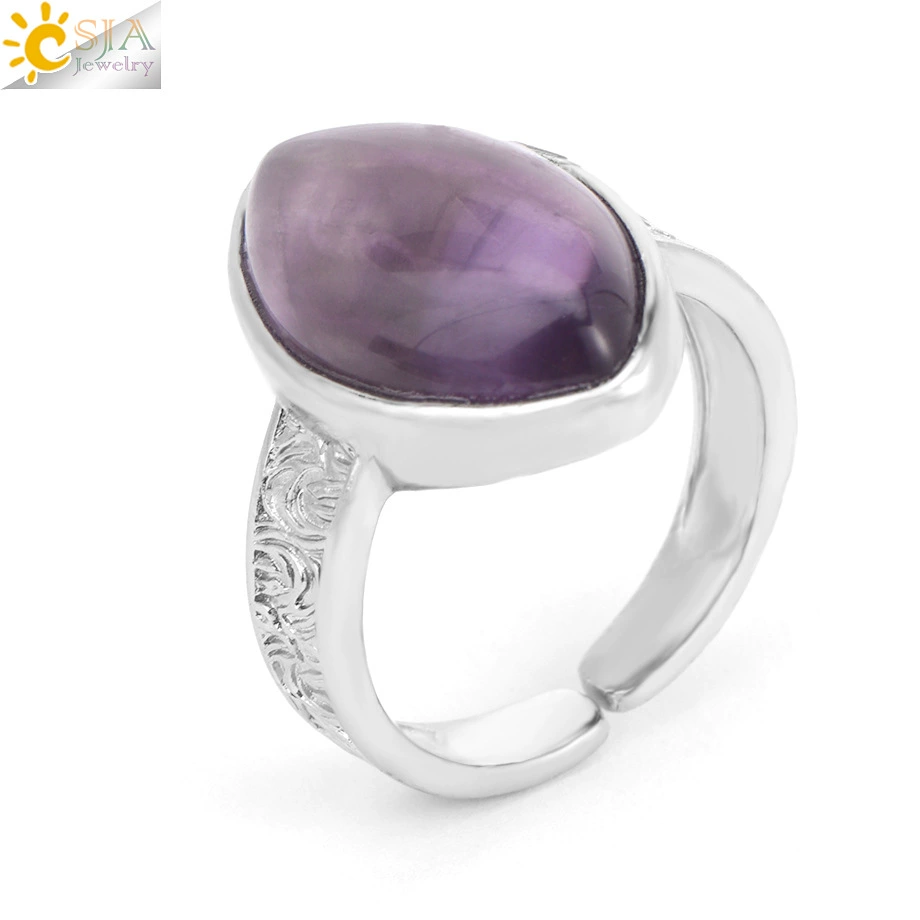 Европейская и американская трансграничная электрическая мода минималистская ручная отделка регулируемая натуральный камень зеленый Dongling аметист