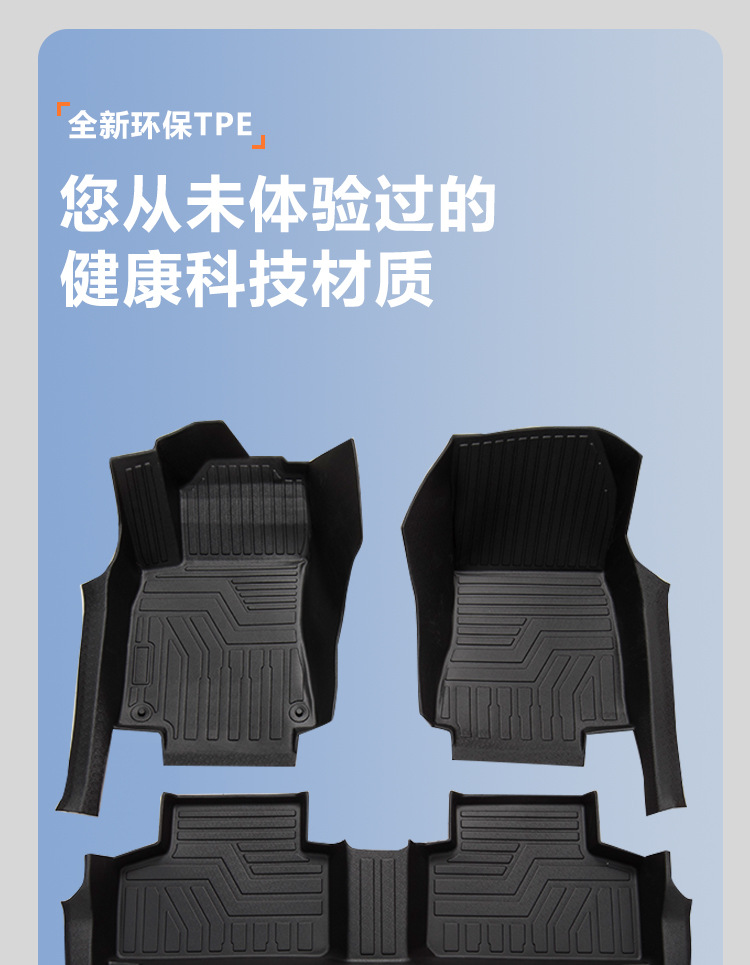 Suitable for Mercedes-Benz GLB five-seater/seven-seater, full coverage for the front two rows including door sills, 20-26 models, TPE car floor mats