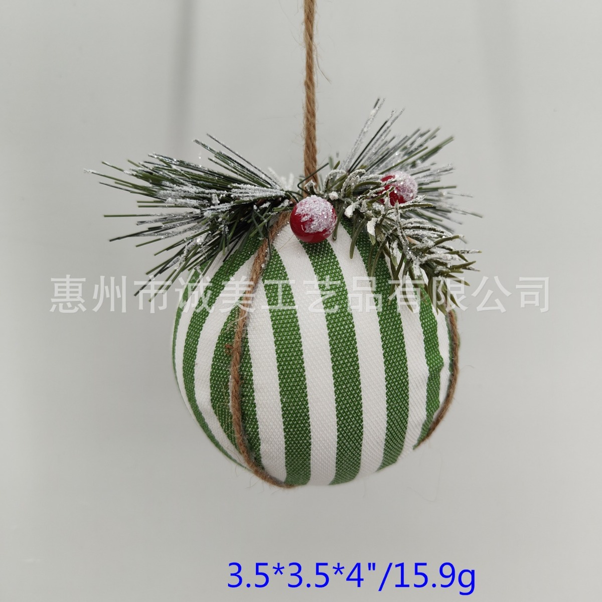 Bolas de Navidad personalizadas transfronterizas Amazon Plaid Decoración de árbol de Navidad Tejido Pino Tejido espuma bola bola bola
