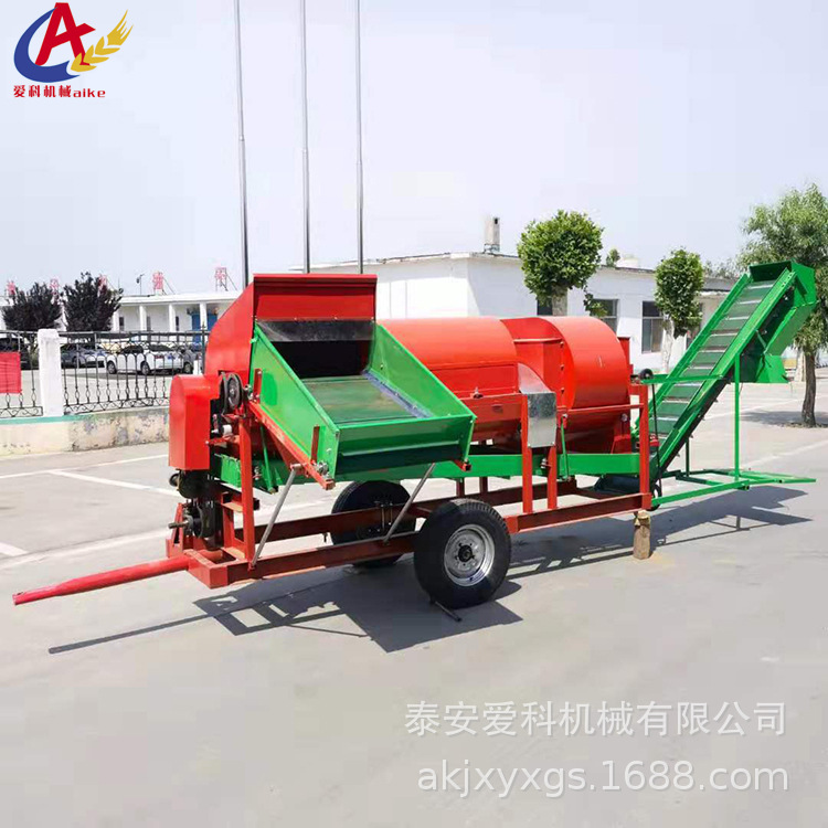 清河县干湿两用花生摘果机拖拉机牵引式花生打果机新型花生脱果机