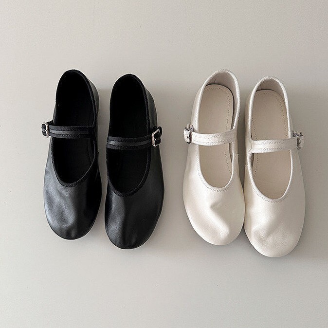 Sheepskin Version~Retro Soft-Soled Ballet Shoes, Genuine Leather Versatile Black Leather Shoes, Flat Shoes, Women's Mary Jane Shoes Sheepskin Version~Retro Soft-Soled Ballet Shoes, Genuine Leather Versatile Black Leather Shoes, Flat Shoes, Women's Mary Jane Shoes