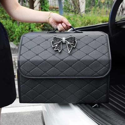 Box Creative Leather Folding Car storage bag/box