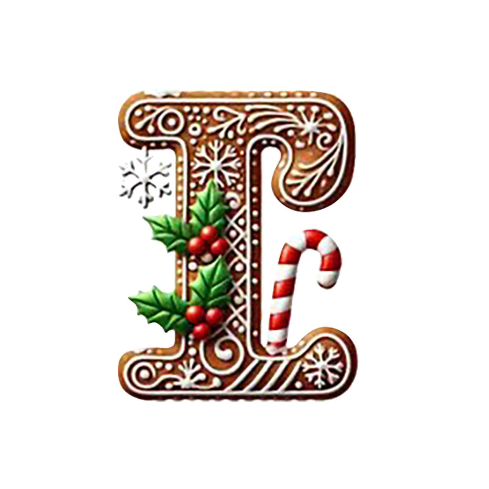 Explosiones transfronterizas de Navidad 26 árboles de Navidad pan de jengibre letras decoraciones mini letras colgante colgante
