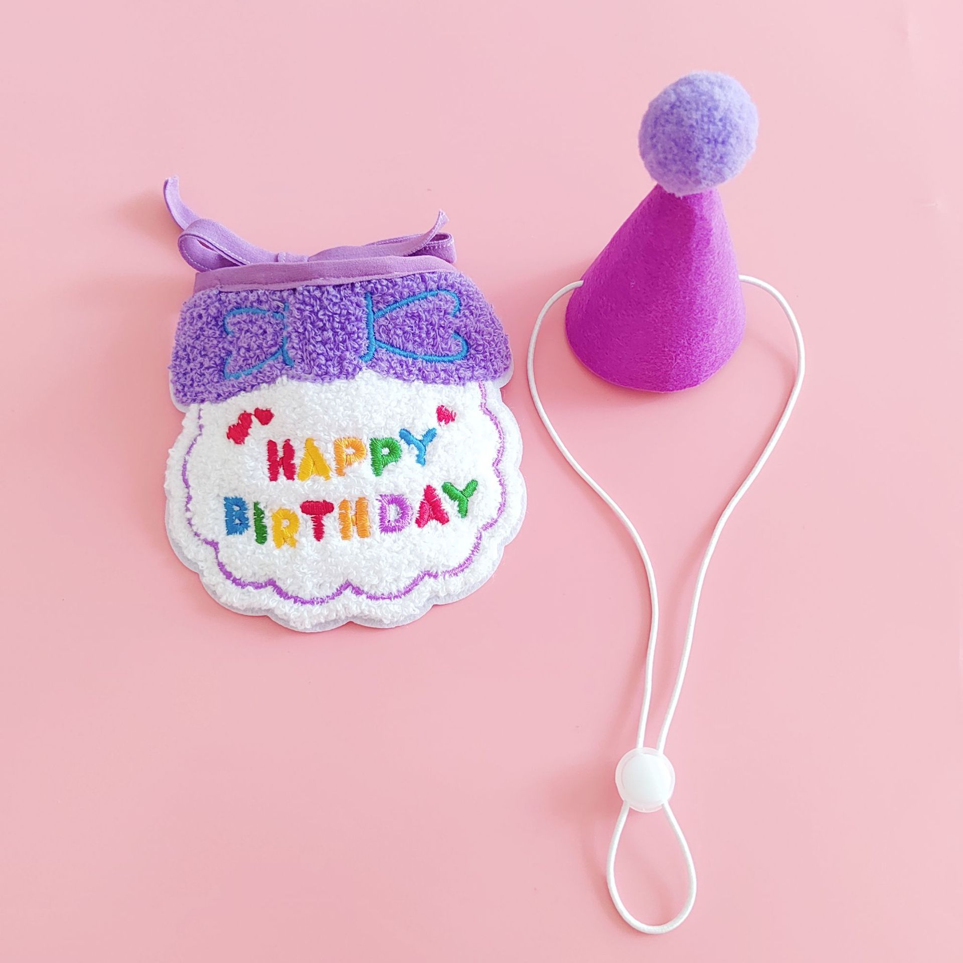 Cute Cotton Polyester Birthday Cartoon Letter Pet Saliva Towel display picture 7