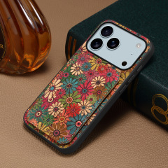 Denior适用iPhone17ProMax手机壳苹果17花语隐形插卡防摔支架套15