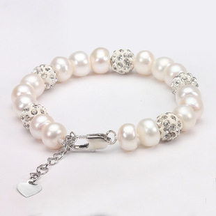 8.5-9.5mm or so Freshwater Pearl Bracelet Genuine Women's Genuine Korean Fashion Bracelet with Strong Light and Almost No
