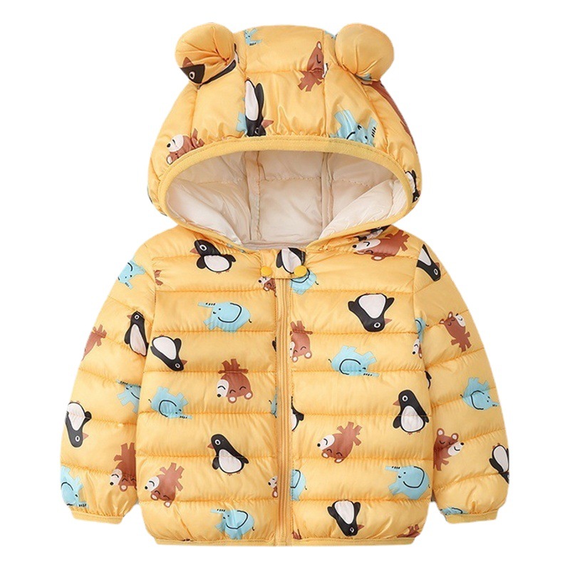 Ropa de otoño e invierno para niños Abrigo acolchado de algodón para niños abrigo corto Niños y Niñas de dibujos animados abrigo engrosado bebé Abrigo acolchado de algodón