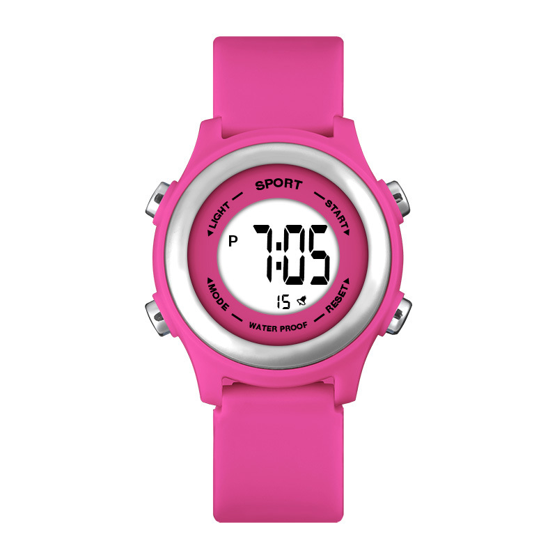 Nuevo dulce macaron estudiante reloj electrónico moda Junior High School multifunción alarma luminosa sincronización reloj electrónico