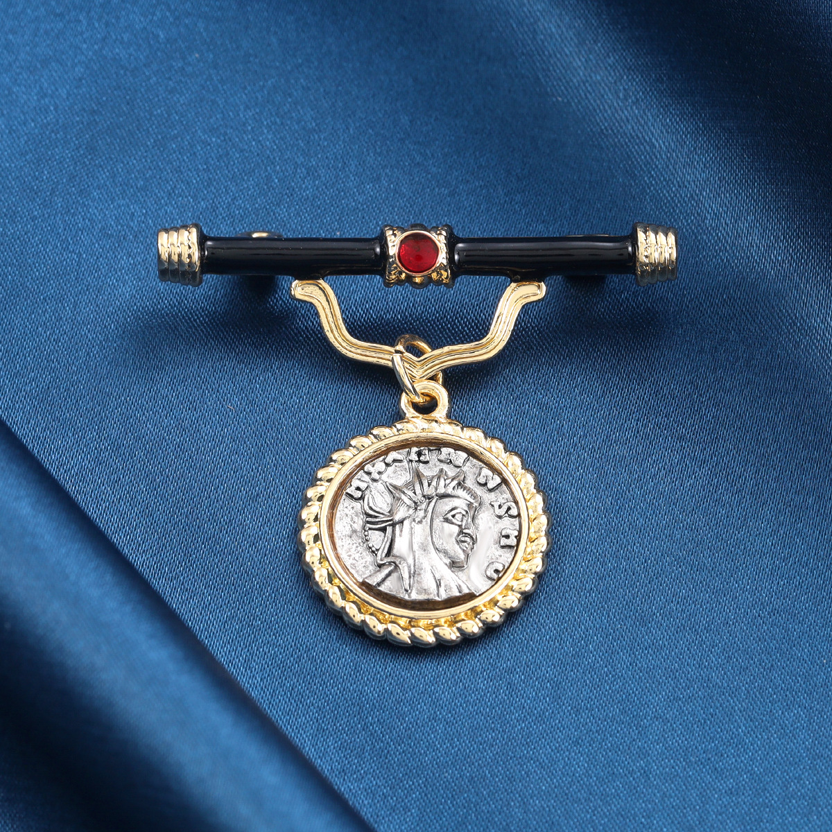 Hochwertige Vintage-Brosche im französischen Stil für Herren (2024), elegante Korsage, Anzugaccessoire, barocke Anstecknadel, Damenbekleidung_voghion.com